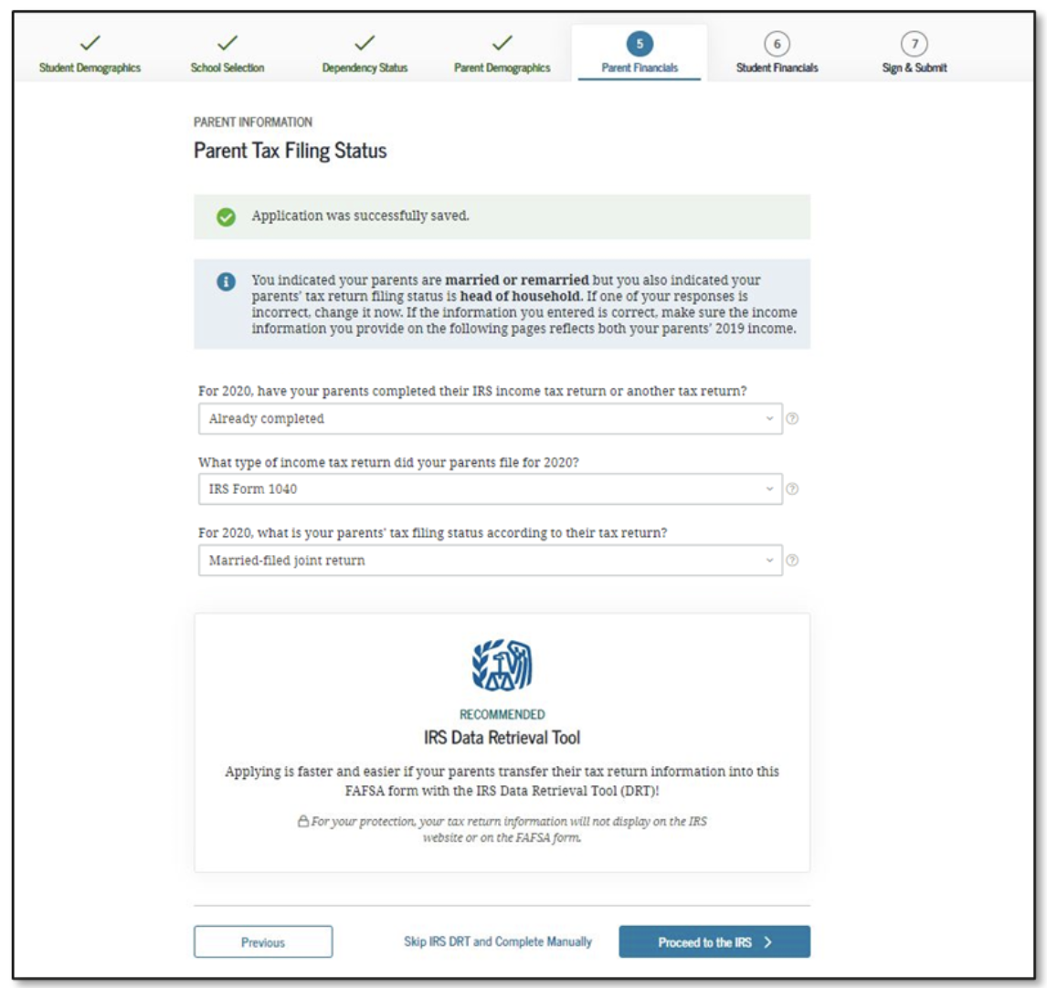 How To Answer FAFSA Question 77 78 Parents Income Tax Return Information